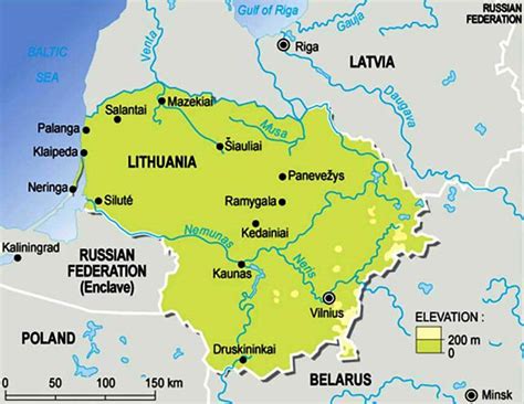 mapa de lituania en español.